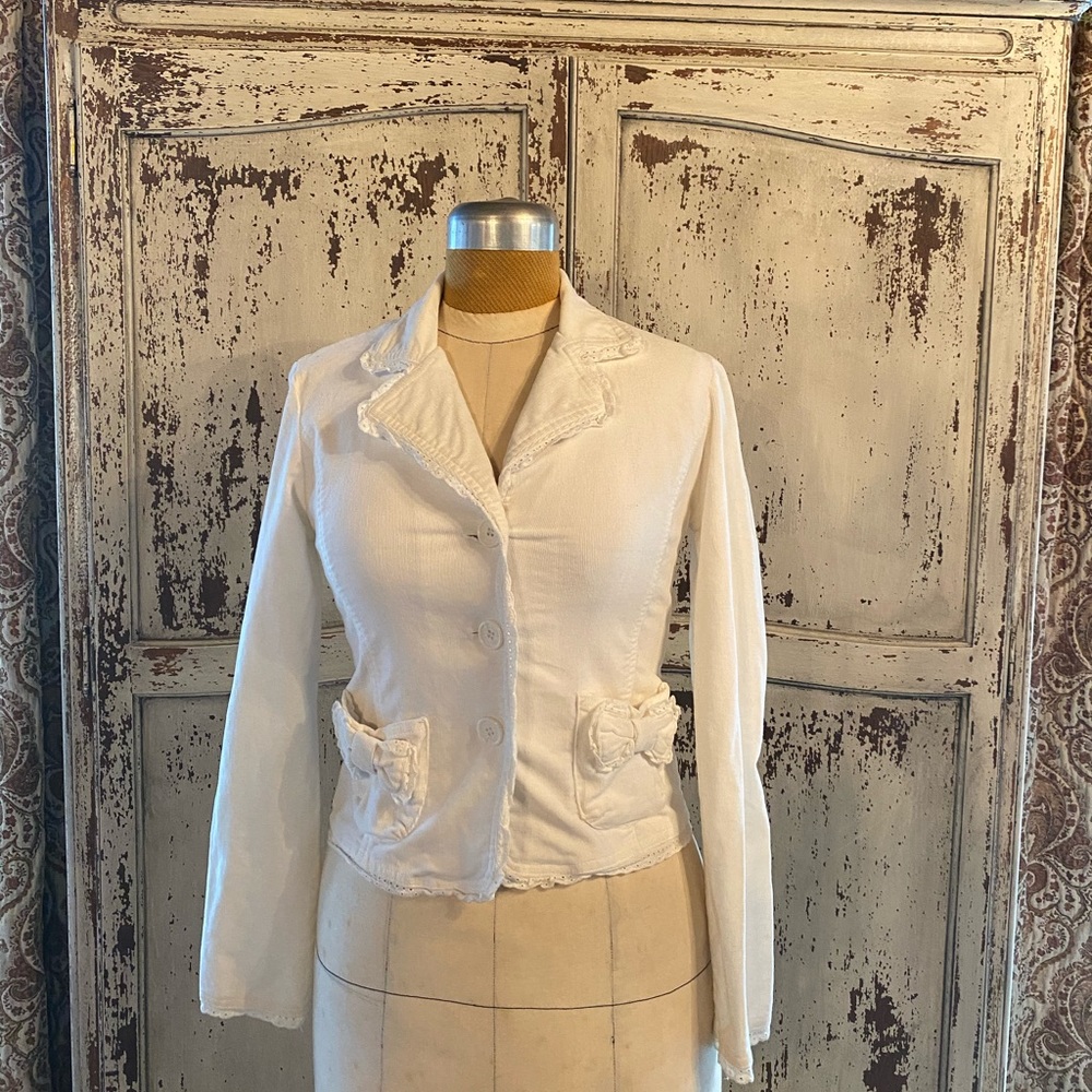 Corduroy White Jacket/Blazer